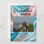 Invitation moderne de fête de fin d'études avec ph (Devant)