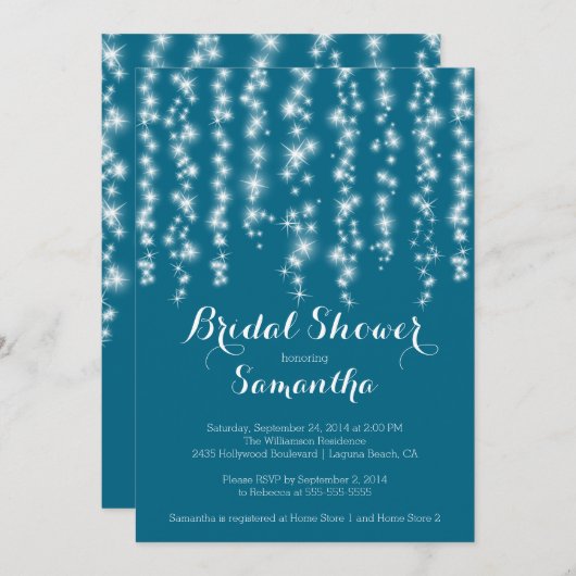 Invitation moderne de Fête de la mariée (Devant / Derrière)