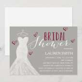 Invitation moderne de Fête de la mariée de (Devant / Derrière)