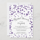 Invitation moderne de Fête de la mariée de coeurs (Devant)