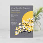 Invitation moderne de Fête de la mariée de fleurs (Debout devant)