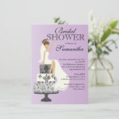 Invitation moderne de Fête de la mariée de jeune (Debout devant)