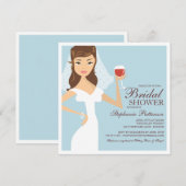 Invitation moderne de Fête de la mariée de thème (Devant / Derrière)