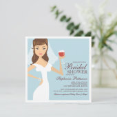 Invitation moderne de Fête de la mariée de thème (Debout devant)