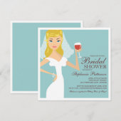 Invitation moderne de Fête de la mariée de thème (Devant / Derrière)