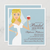 Invitation moderne de Fête de la mariée de thème (Devant / Derrière)