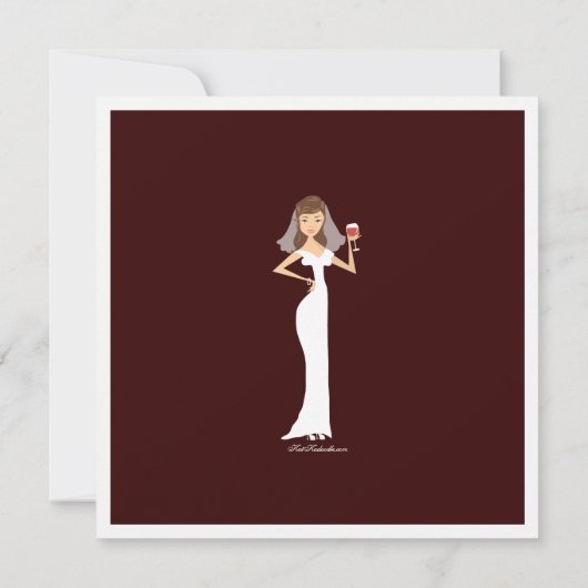 Invitation moderne de Fête de la mariée de thème (Dos)