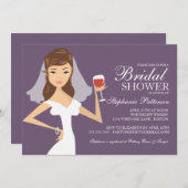 Invitation moderne de Fête de la mariée de thème (Devant / Derrière)