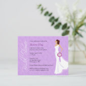 Invitation moderne de Fête de la mariée d'élégance (Debout devant)