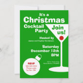 Invitation moderne de fête de Noël (Devant)