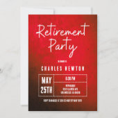 Invitation Moderne de Fête de Retraite | Dégradé R (Devant)