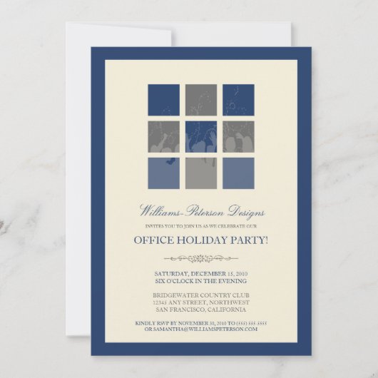 Invitation moderne de fête de vacances de bureau (Devant)