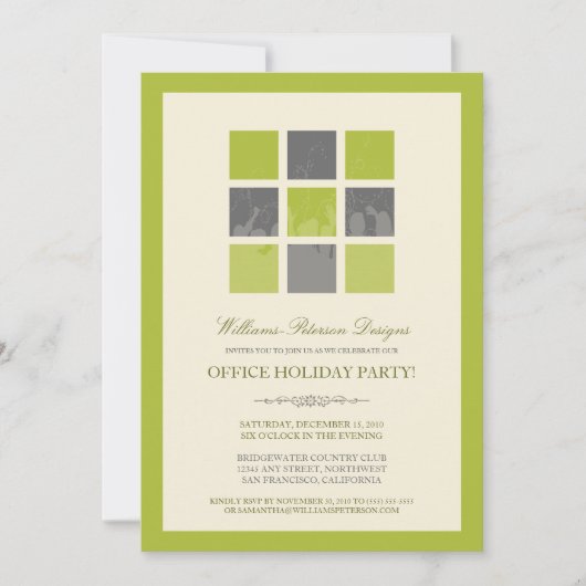 Invitation moderne de fête de vacances de bureau (Devant)