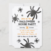 Invitation moderne de fête d'Halloween à thème ara (Devant)