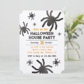 Invitation moderne de fête d'Halloween à thème ara (Debout devant)
