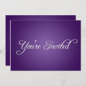 Invitation moderne de fête violette (Devant / Derrière)