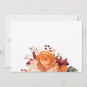Invitation moderne de Friendsgiving florale de Bou (Dos)
