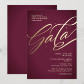 Invitation Moderne de Gala (Devant / Derrière)