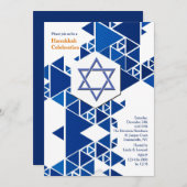 Invitation moderne de Hanoukka (Devant / Derrière)