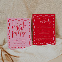 Invitation moderne de la partie de Bachelorette ro