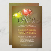 invitation moderne de la partie d'engagement (Devant / Derrière)