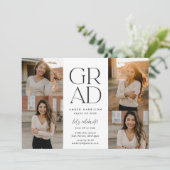 Invitation Moderne de l'inclinaison | Collage de photos (Debout devant)