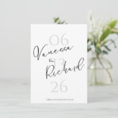 Invitation moderne de mise à jour de date (Debout devant)