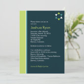 Invitation moderne de Mitzvah de barre d'étoile (Debout devant)