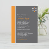 Invitation moderne de Mitzvah de barre d'étoile (Debout devant)