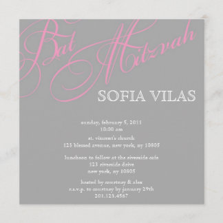 Invitation moderne de Mtizvah de batte
