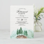 Invitation Moderne de Nature Verte de Forêt d'Aqua (Debout devant)