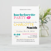 Invitation moderne de partie de Bachelorette (Debout devant)