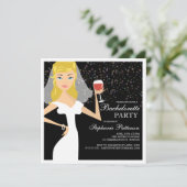 Invitation moderne de partie de Bachelorette de (Debout devant)