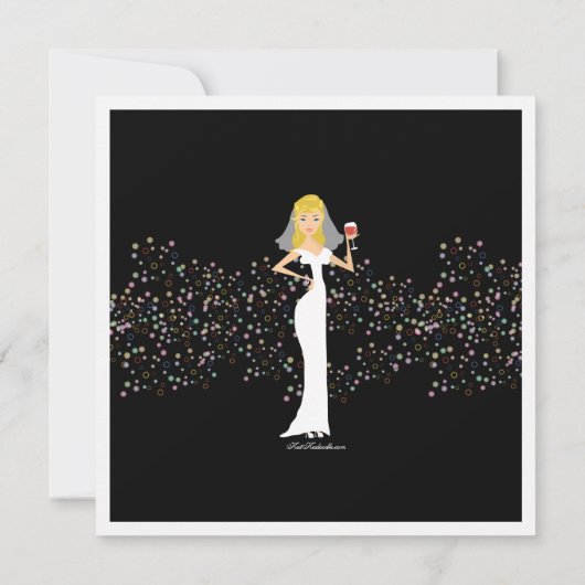 Invitation moderne de partie de Bachelorette de (Dos)