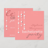 Invitation moderne de partie de Bachelorette de (Devant / Derrière)