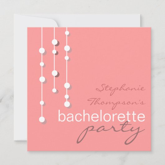 Invitation moderne de partie de Bachelorette de (Devant)