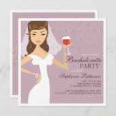 Invitation moderne de partie de Bachelorette de (Devant / Derrière)