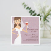 Invitation moderne de partie de Bachelorette de (Debout devant)