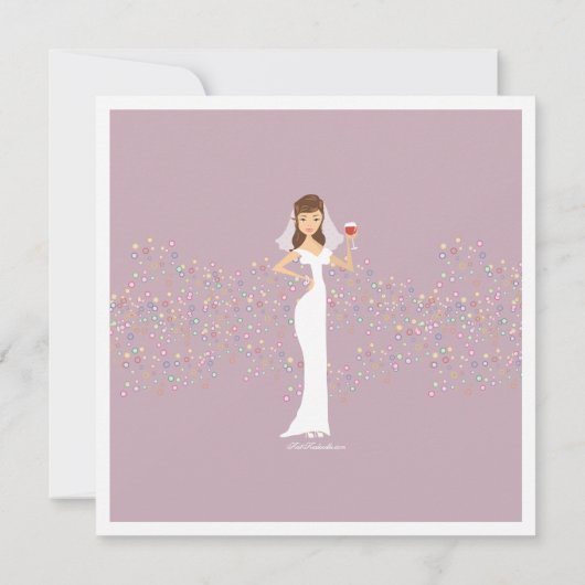 Invitation moderne de partie de Bachelorette de (Dos)