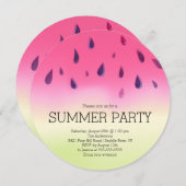 Invitation moderne de partie de BBQ d'été de (Devant / Derrière)