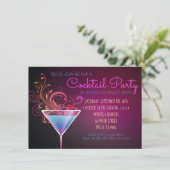 Invitation MODERNE de partie de COCKTAIL (Debout devant)