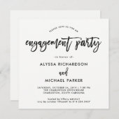 Invitation moderne de partie de fiançailles du (Devant / Derrière)