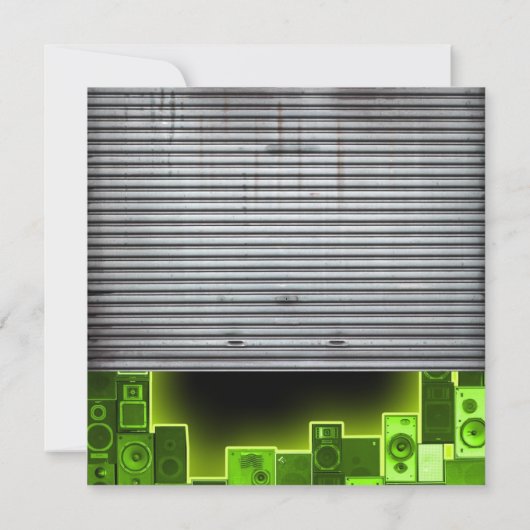 Invitation moderne de partie de musique (Dos)