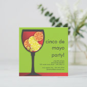Invitation moderne de partie de sangria de Cinco (Debout devant)