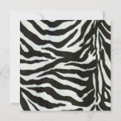 Invitation moderne de partie de zèbre (Dos)