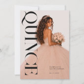 Invitation moderne de Quinceañera éditoriale (Devant)