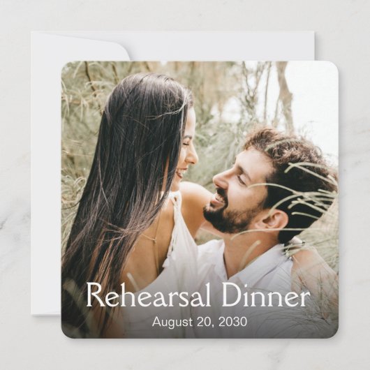 Invitation moderne de répétition de dîner avec pho (Devant)