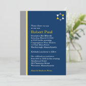 Invitation moderne de Star Bar Mitzvah (Debout devant)
