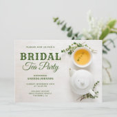 Invitation moderne de thé de vert de Fête de la (Debout devant)