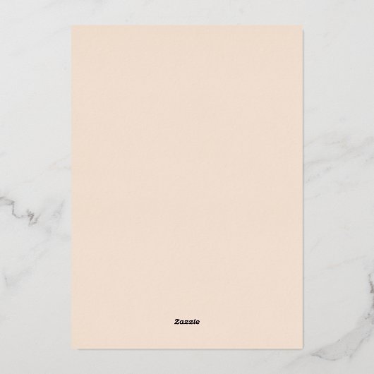 Invitation Moderne Deco Cream et Or I à Feuille (Verso)